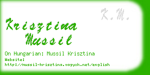 krisztina mussil business card